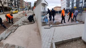 Okullarda Parke Onarımı Sürüyor