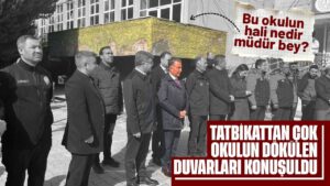 Kırıkkale’de tatbikattan çok okulun dökülen duvarları konuşuldu
