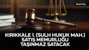 KIRIKKALE 1. (SULH HUKUK MAH.) SATIŞ MEMURLUĞU TAŞINMAZ SATACAK