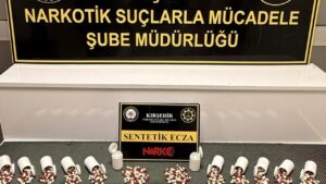 Kırşehir’de polis 660 adet sentetik hap ele geçirdi