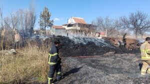 Kırıkkale’de Arazi Yangını Korkuttu, Ağaçlar Zarar Gördü