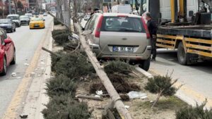 Bir araç, yayalara çarptı: 1’i ağır, 2 yaralı