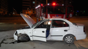 Kırıkkale’de otomobil takla attı; 1 yaralı!