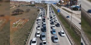 Kırıkkale-Ankara hattında trafik durma nokrasında