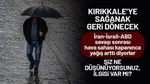 Kırıkkale’ye Sağanak Uyarısı