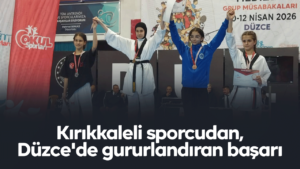 Kırıkkaleli sporcudan, Düzce’de gururlandıran başarı