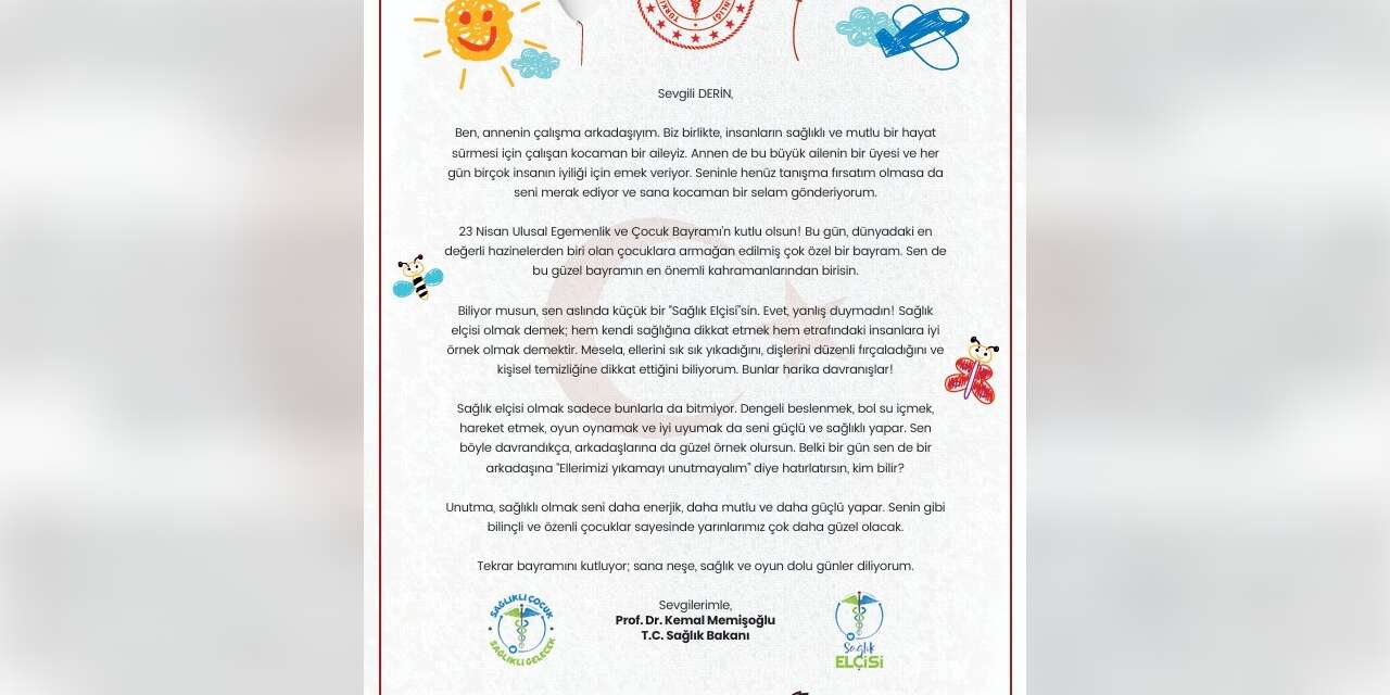bakan-memisoglu,-2-bin-36-saglik-elcisine-mektup-gonderdi,-23-nisan-ulusal-egemenlik-ve-cocuk-bayrami’ni-kutladi
