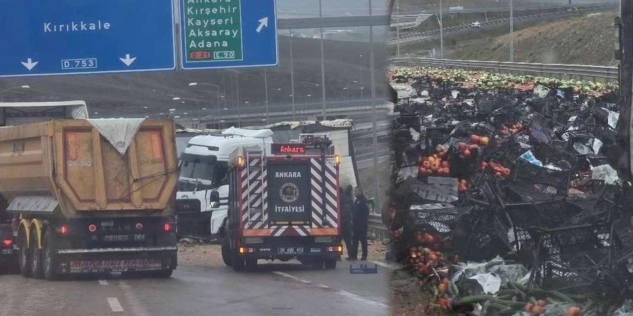 konya-kirikkale-kara-yolu-uzerinde-meyve-ve-sebze-yuklu-tir-bariyerlere-carpti:-1-yarali