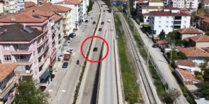 Polisten Kaçarken Drone’a yakalandı! Şoke eden geri geri kaçış!