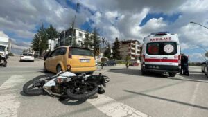 Motosiklet kazası: 1 yaralı