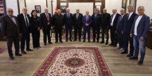 Türk Dünyası Gazeteciler Federasyonu’ndan Hatipogluna ziyaret