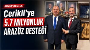 Çerikli’ye 5.7 Milyonluk Arazöz Desteği