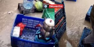 Kırıkkale merkezde yoğun yağış Çarşamba pazarındaki köylü esnafı vurdu
