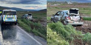 Kırıkkale’den Tokat’a gidiyordu: 71 plakalı otomobil Alaca’da takla attı!