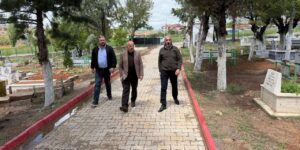 Keskin’de mezarlıklar bayrama hazırlanıyor