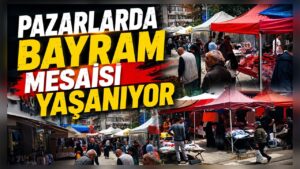 Pazarlarda Bayram Mesaisi Yaşanıyor