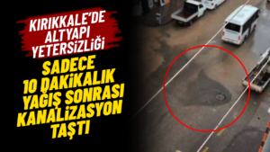 Kırıkkale’de kanalizasyon taştı! Halk sağlığı tehlikede!