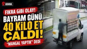 40 kilo et çaldı! “Mangal yaptık” dedi