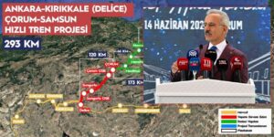 Ankara-Kırıkkale (Delice)-Samsun Hızlı Tren hattı Çorum-Havza kesiminin ihalesi yapıldı