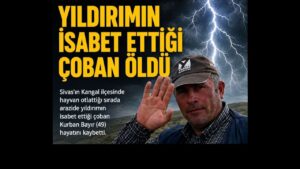 Yıldırım çobanın canını aldı
