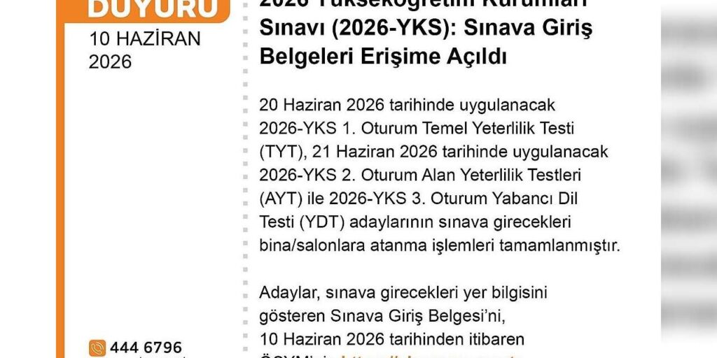 yks-giris-belgeleri-erisime-acildi