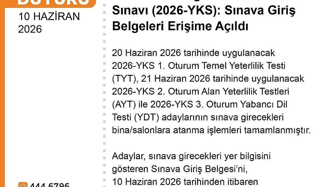 yks-giris-belgeleri-erisime-acildi