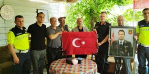 Ankara İl Jandarma’dan şehit Yusuf Ergün’ün ailesine vefa ziyareti