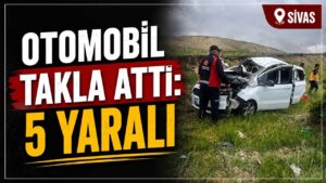 Otomobil takla attı: 5 yaralı