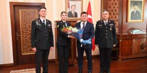 Kentin huzuru için bir aradalar: Vali Sarıibrahim Jandarma heyetini ağırladı