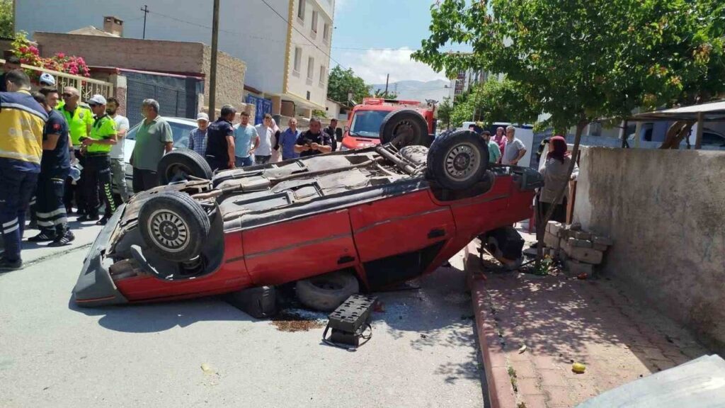 nigde’de-otomobil-ters-dondu:-1-yarali