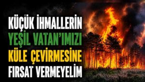 Küçük ihmallerin Yeşil Vatan’ımızı küle çevirmesine fırsat vermeyelim