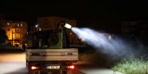 Kırıkkaleliler rahat uyusun diye ekipler gece boyu ilaçlama yapıyor