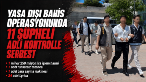 Yasa dışı bahis operasyonunda 11 şüpheli adli kontrolle serbest