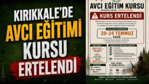 Kırıkkale’de Avcı Eğitimi Kursu ertelendi