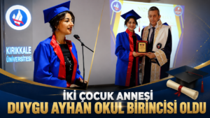 İki Çocuk Annesi Duygu Ayhan Okul Birincisi Oldu
