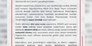 Tahsildaroğlu’nun bir parti beyaz peyniri piyasadan toplatıldı