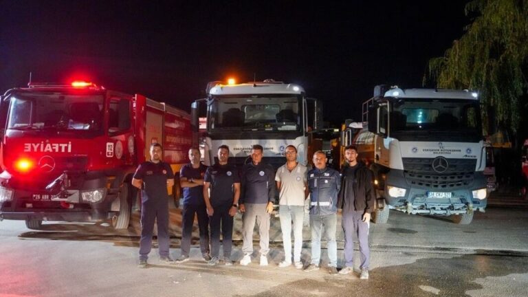Aydın’daki orman yangınına Eskişehir’den destek